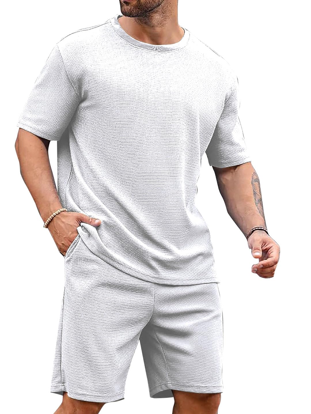Vogaan Men's T-Shirt and Shorts Set | Top & Shorts Night Suits Set | Night Wear for Men - Image 4