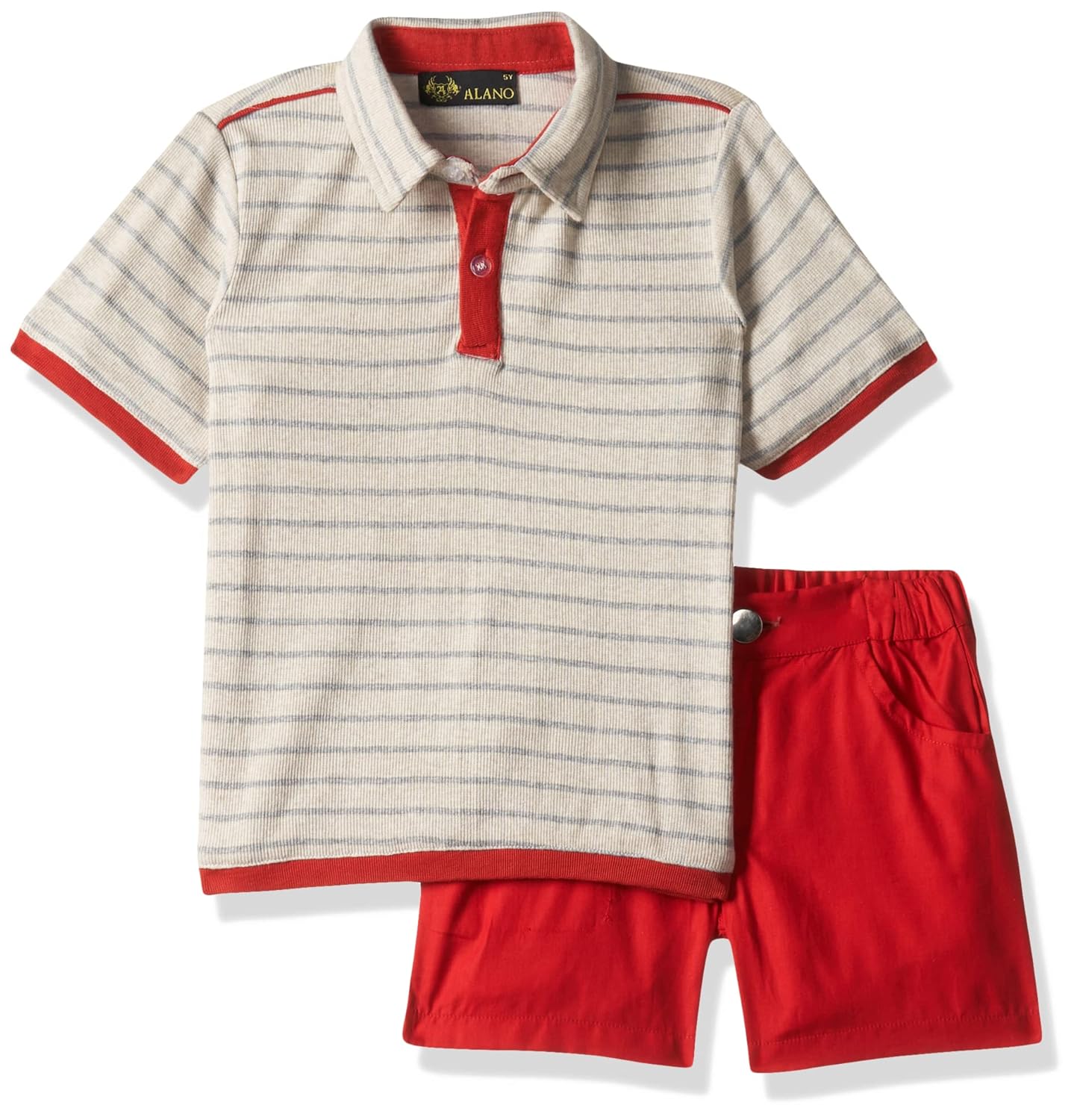 Alano Boy's Half Sleeves T-Shirt & Shorts Summer Coordinated Sets for Boys - Image 14