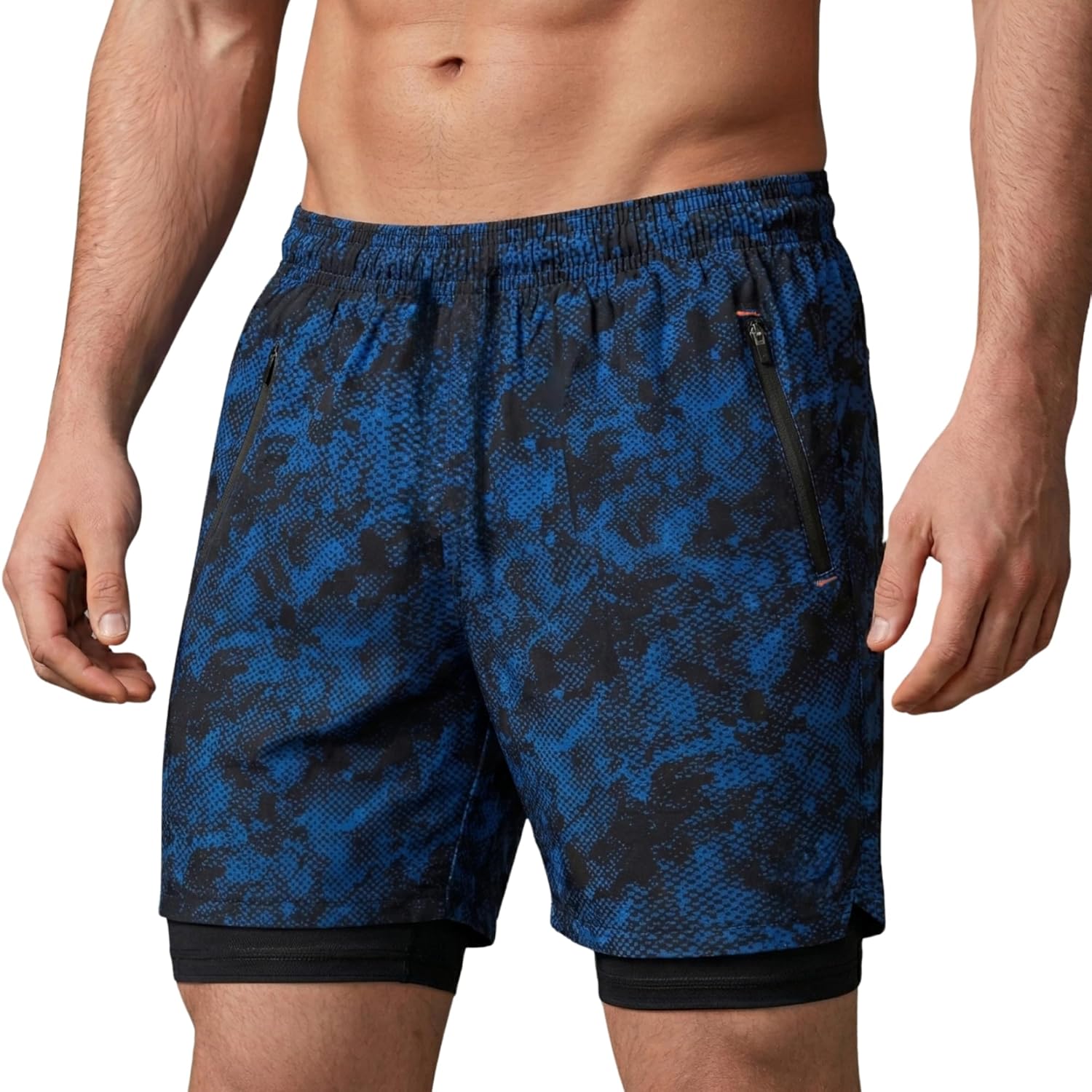 NINQ Mens 2 Pack Polyester Yoga Short Men Summer Running Gym Sports Shorts with Pockets Shorts for Men (in, Alpha, M, Regular, Black) - Image 4
