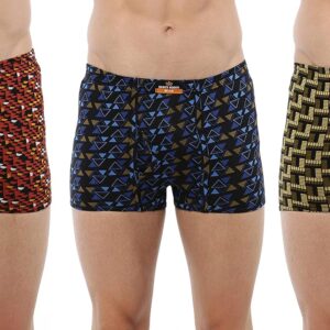 Dixcy Scott Originals Men 100% Combed Cotton Long Trunk (Pack of 3) (Assorted)