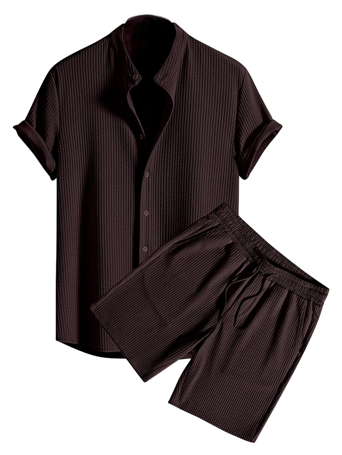 GRECIILOOKS Co-ord Set for Men Solid POLY LYCRA BLEND T-Shirt & Shorts Nightwear Set | Summer Loungewear, Beachwear & Night Suit for Daily Comfort - Image 2
