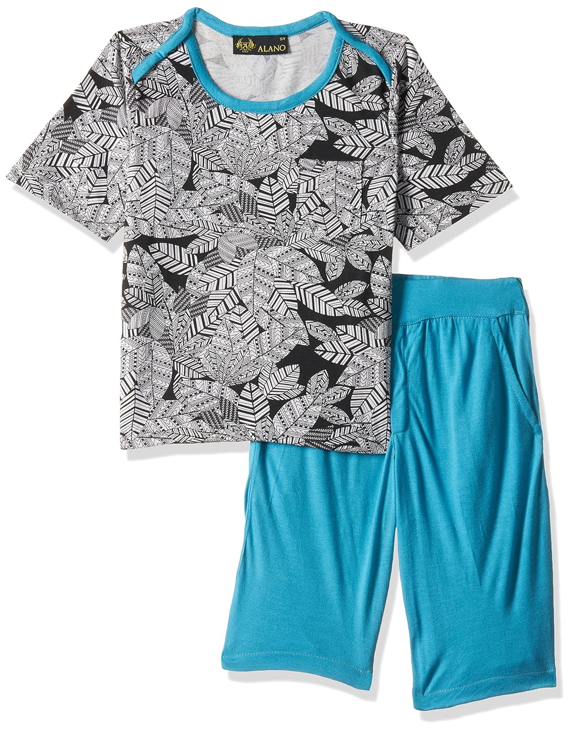 Alano Boy's Half Sleeves T-Shirt & Shorts Summer Coordinated Sets for Boys - Image 5