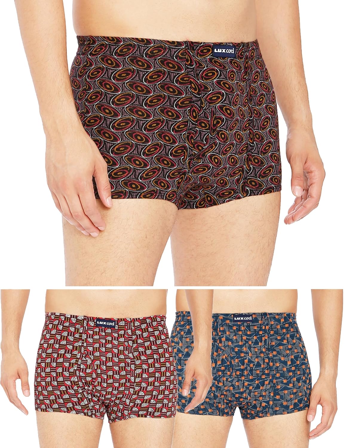 Lux Cozi Men's Cotton Bigshot Trunk - Pack of 3 - Image 2