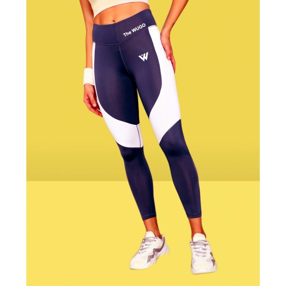 Generic Women's Polyster Solid Sport Leggings (Purple) - Image 3