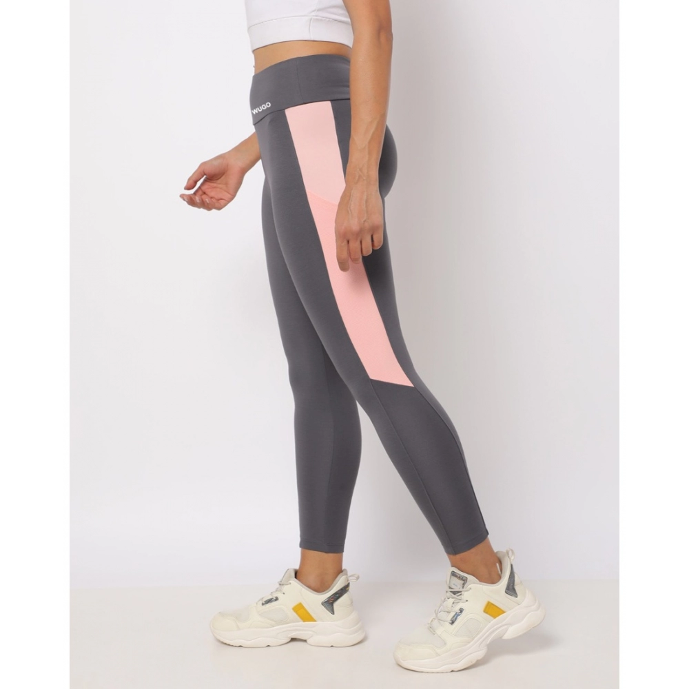 Generic Women's Polyster Solid Sport Leggings (Grey) - Image 4