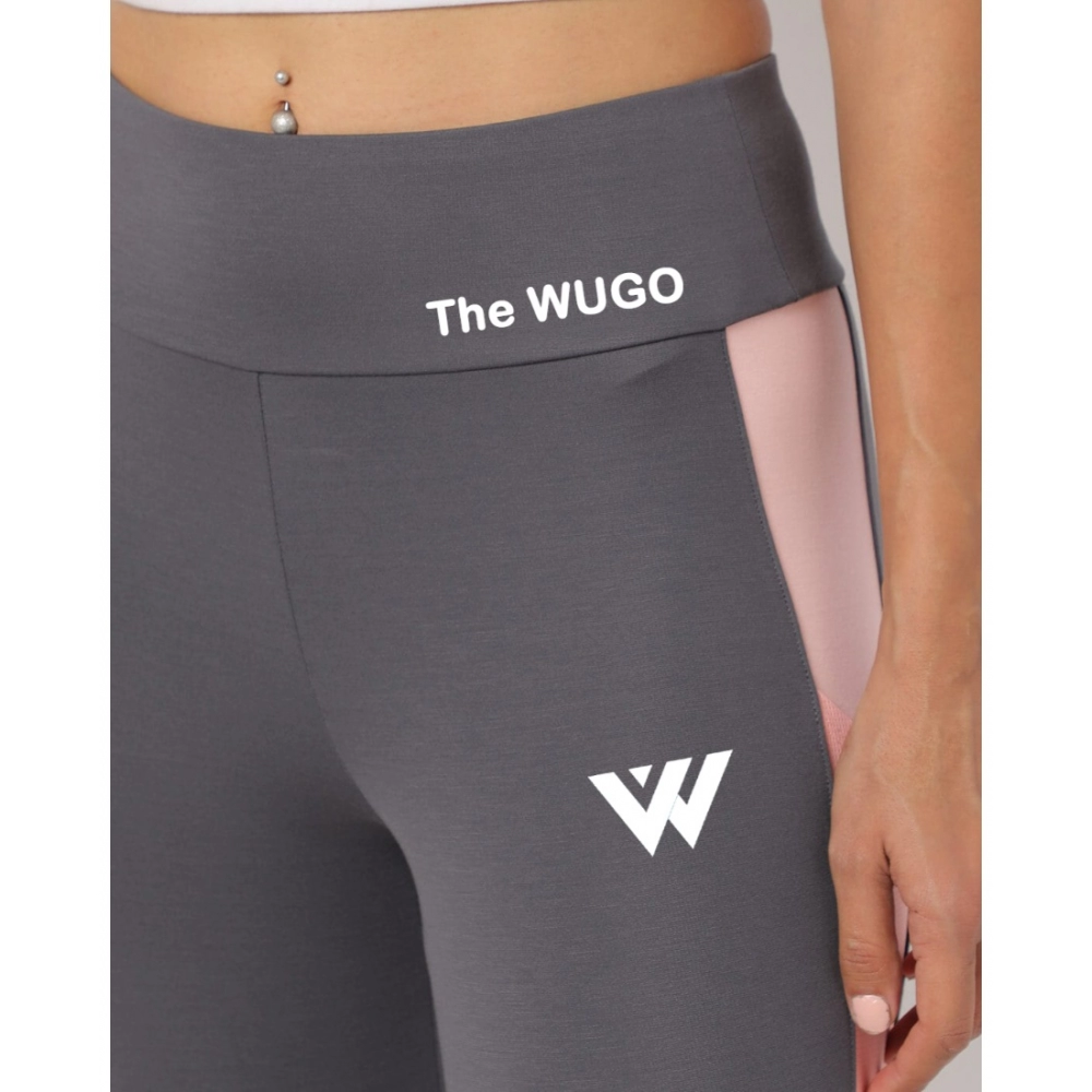 Generic Women's Polyster Solid Sport Leggings (Grey) - Image 3